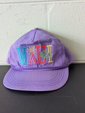 Maui Hawaii Headwear Baseball Cap Hat Purple Embroidered